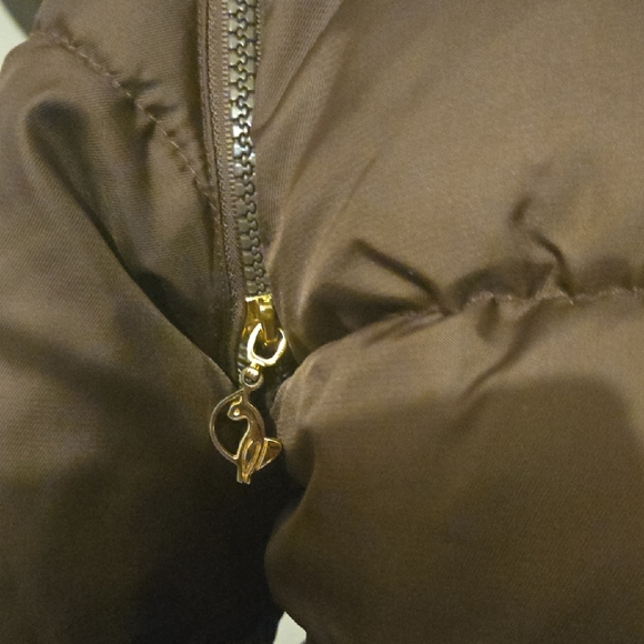 Baby Phat Chocolate Puffer Jacket with Fur Hood - Picture 9 of 14